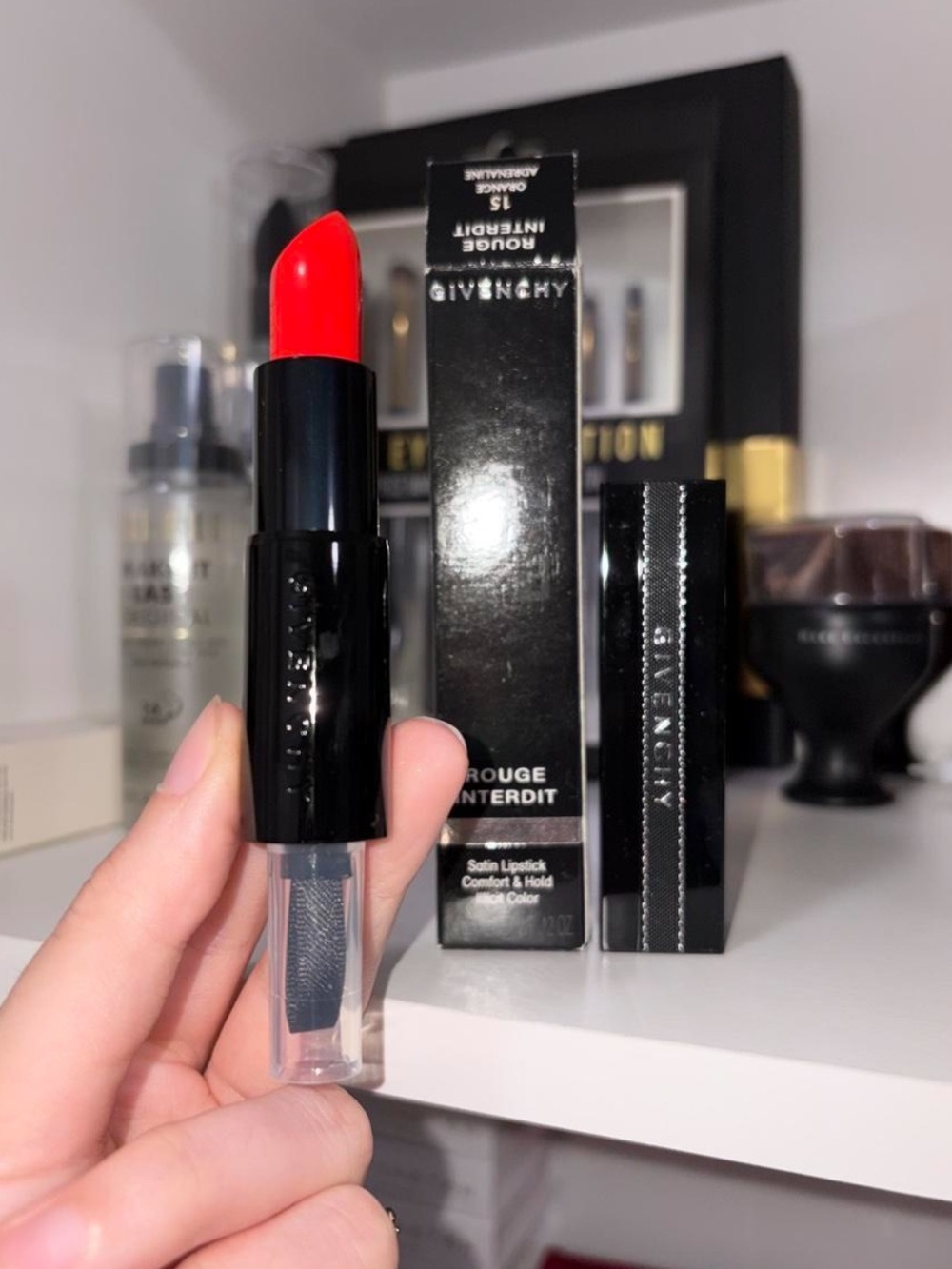 Givenchy Rouge Interdit Satin Lipstick - Orange Adrenaline